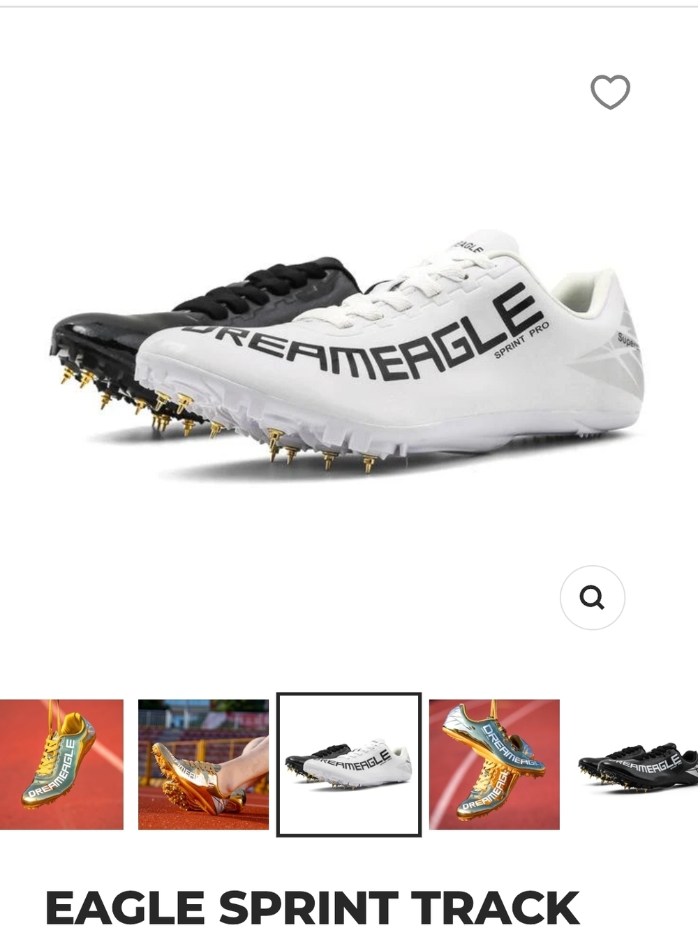 Sprint Pro Men's Track Spikes - White/Black